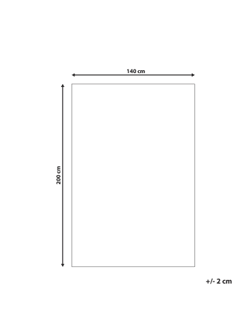 Beliani Shaggy DEMRE in Rot - (W) 140 x (H) 2 x (L) 200 cm