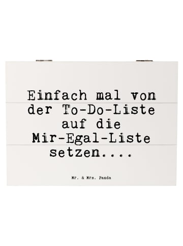Mr. & Mrs. Panda Aufbewahrungsbox Einfach mal von der... mit Spruch in Weiß