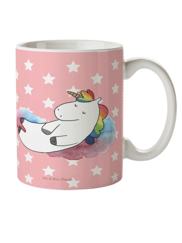 Mr. & Mrs. Panda Kaffeetasse Einhorn Wolke 7 ohne Spruch in Rot Pastell