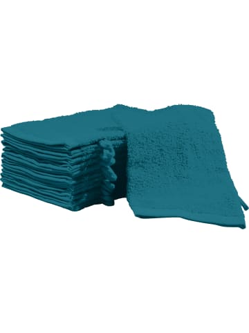 REDBEST Frottier, Leichtfrottier Waschhandschuh 12er-Pack Oceanside in petrol