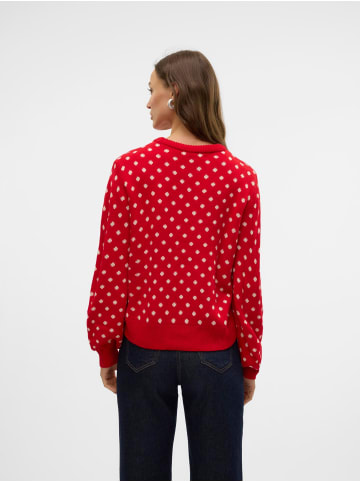 Vero Moda Strickpullover in Chinese Red