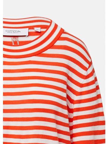 comma CI Strickpullover kurzarm in Orange