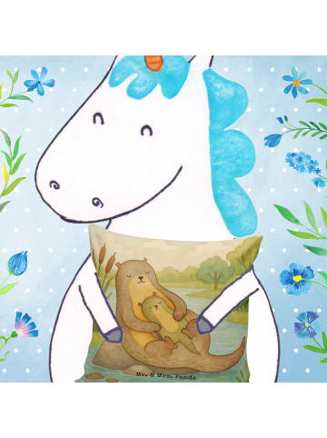 Mr. & Mrs. Panda kissen für sofa Otter Kind Design ohne Spruch in Weiß