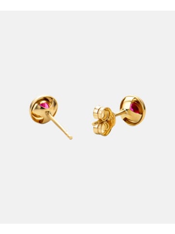 Diamant L'éternel Ohrringe aus 375 Gelbgold mit Rubin