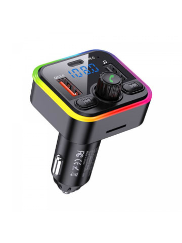 COFI 1453 FM Transmitter BT 5.3+EDR PD40W USB-C, 2x USB in Schwarz
