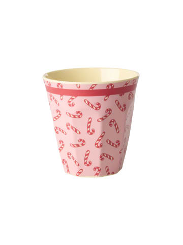 Rice Melamin Becher Candy Cane - Medium in rot