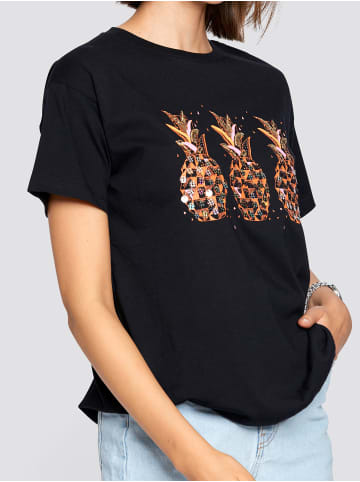 Freshlions T-Shirt Ananas in schwarz