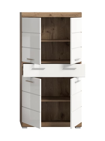 ebuy24 Badschrank Wave Weiß 74 x 31 cm