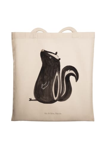Mr. & Mrs. Panda Tasche Stinktier Sitzen ohne Spruch in Creme