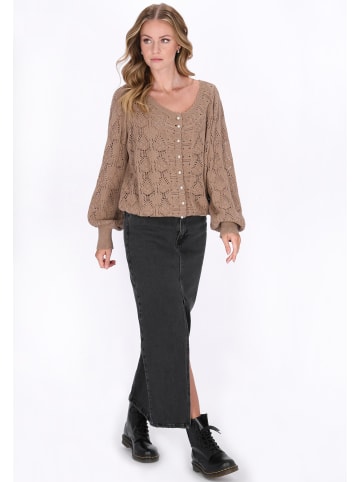DreiMaster Women Cardigan in taupe