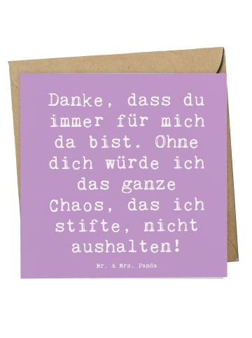 Mr. & Mrs. Panda Glückwunschkarte Spruch Dankbarkeit für Freunds... in Lavendeltraum