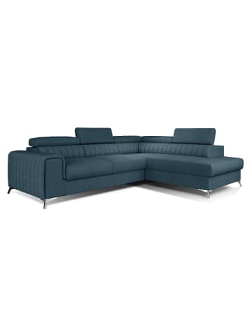 MF Design Lauryn Recamiere Rechts in Blau -  (L) 205 x (B) 278 x (H) 92 cm