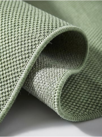 KADIMA DESIGN Teppich flachgewebt Uni flachgewebt pflegeleicht Wohnzimmer Flur in Grün