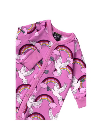 Villervalla Strampler Regenbogen Peace in rosa/pink