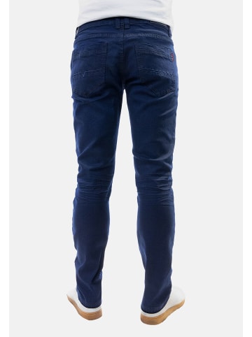 Jaylvis Jeans Semi-Slim Fit Knopfverschluss 5-Pocket in Dunkelblau