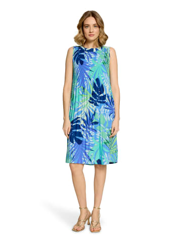 Betty Barclay Plisseekleid ohne Arm in Blau/Grün