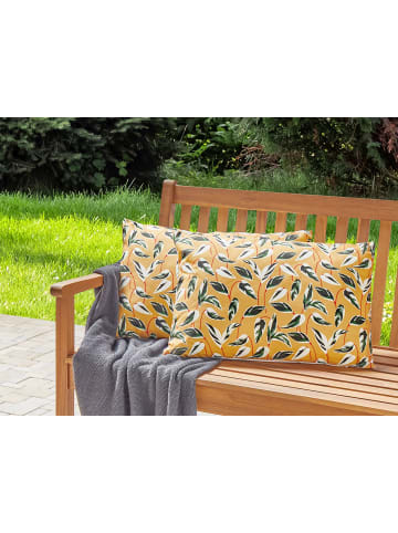 Beliani 2er-Set Gartenkissen TAGGIA in Bunt/Gelb/Grün