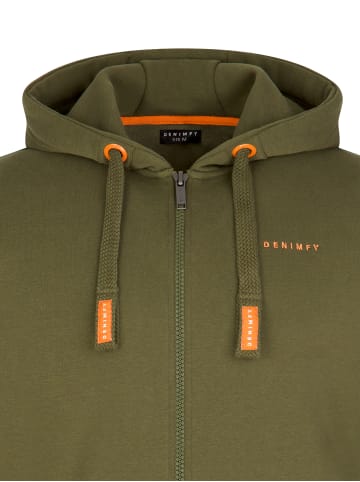 DENIMFY Sweatjacke DFLeo in Oliv