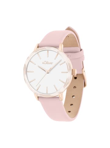 s.Oliver Armbanduhr Acetate Circle in rosa