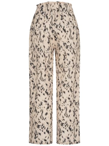 Cloud5ive Cloud5ive Summer Crepe-Pants with animal print in beige/black