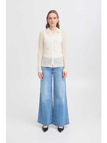 ICHI Hemd langarm IXLACEY Slim fit in Cloud Dancer