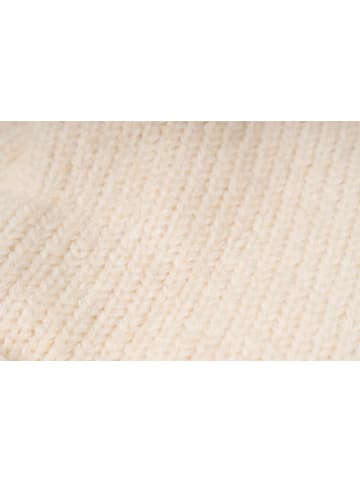 styleBREAKER Oversize Strickbeanie mit Rollrand in Creme