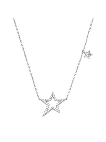 Smart Jewel Collier Mit Sternen Und Zirkonia in Silber