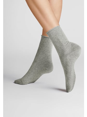 Hudson Socken Only 2-Pack Rollrand in Silber