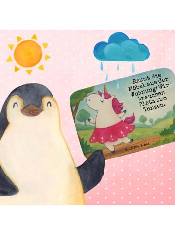 Mr. & Mrs. Panda badezimmermatte Einhorn Ballerina Design mit Sp... in Weiß