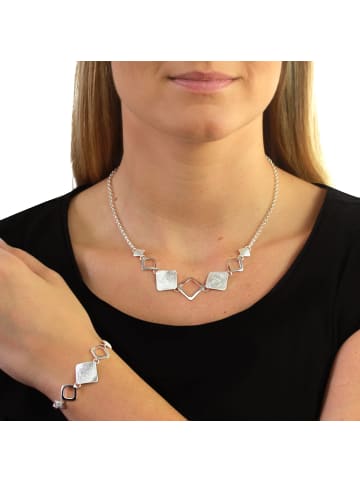 SilberDream 925 Sterling Silber Damen SilberDream Halsketten Karo  ca. 45cm