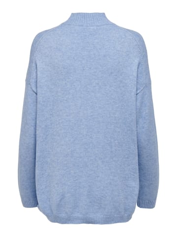 ONLY Langer Stehkragen Feinstrick Pullover ONLLESLY in Blau