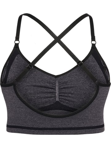 Hummel Hummel Top Hmlmt Yoga Damen Atmungsaktiv Schnelltrocknend Nahtlosen in BLACK MELANGE