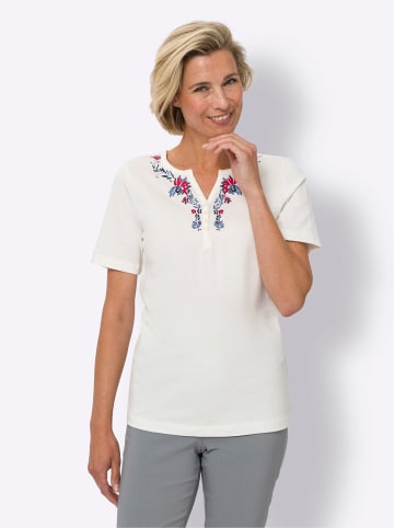 Sieh an! Kurzarm-Shirt in ecru-rot