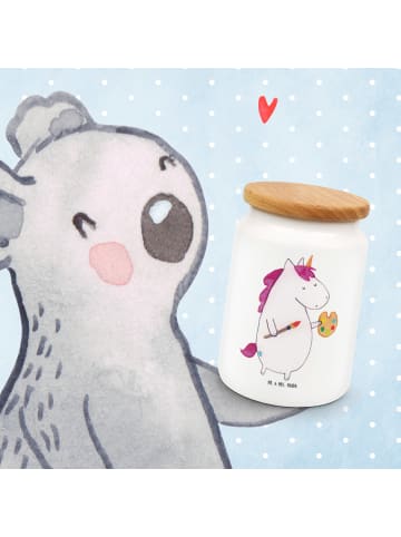 Mr. & Mrs. Panda Kaffeedose Einhorn Künstler ohne Spruch in Weiß