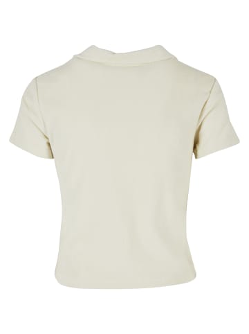 Urban Classics Urban Classics Damen Ladies Towel Polo Tee in palewhite