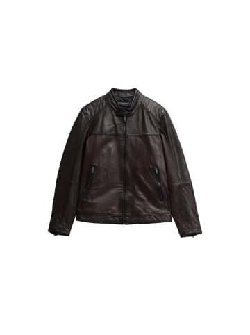 Salsa Jeans Kunstlederjacke Biker in Dark Brown