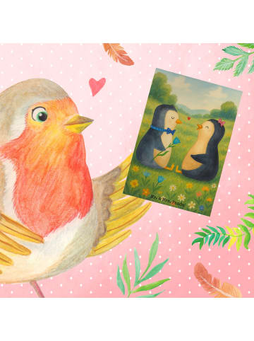 Mr. & Mrs. Panda Beileidskarte Pinguin Pärchen Design ohne Spruch in Weiß