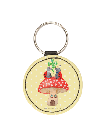 Mr. & Mrs. Panda Anhänger Marienkäfer Fliegenpilz ohne Spruch in Gelb Pastell