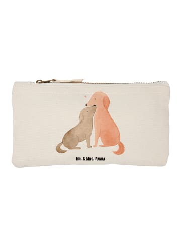 Mr. & Mrs. Panda Schminktasche Hunde Liebe ohne Spruch in Weiß