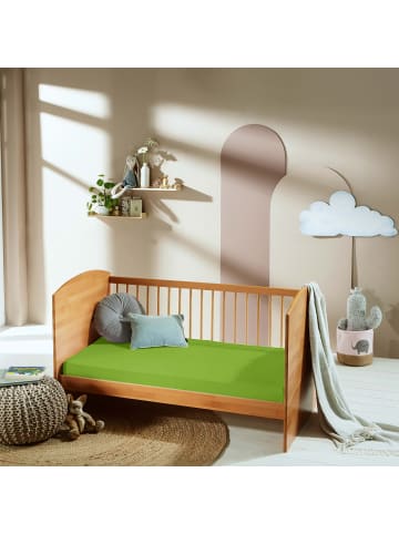 Erwin Müller Frottee Kinder-Spannbettlaken Erding in apfelgrün