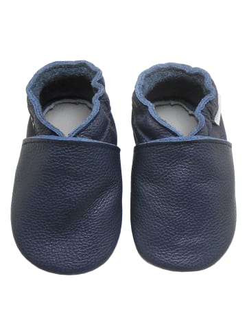Yalion Leder-Krabbelschuhe in Dunkelblau