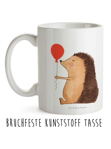 Mr. & Mrs. Panda Kaffeetasse Igel Luftballon ohne Spruch in Weiß