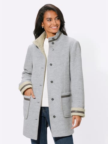 WITT WEIDEN Longjacke in grau-beige-meliert