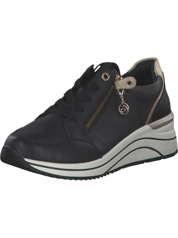 remonte Schnürschuhe in schwarz/ginger-gold/schwarz