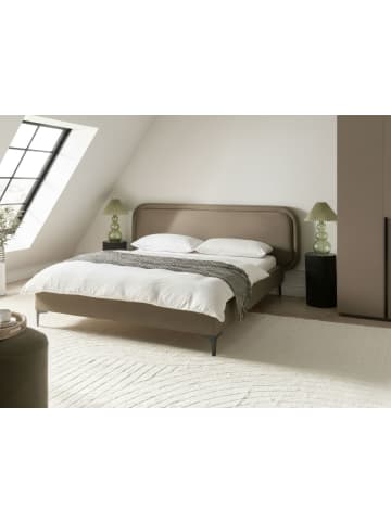 Beliani Doppelbett SUZETTE in Beige - (W) 208 x (H) 98 x (L) 212 cm
