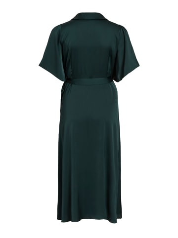 Vila Kleid mit V-Ausschnitt in Scarab