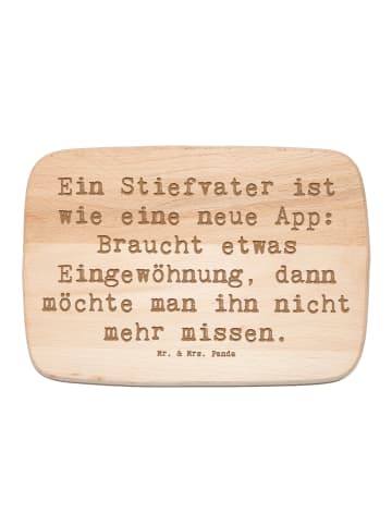 Mr. & Mrs. Panda Schneidebrett Spruch Stiefvater Liebe mit Spruch in Transparent