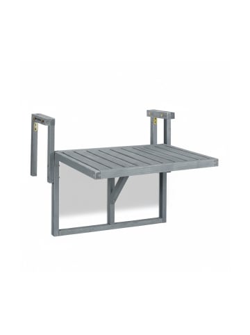 relaxdays Balkon Hängetisch in Grau - (B)70 x (H)55 x (T)65 cm