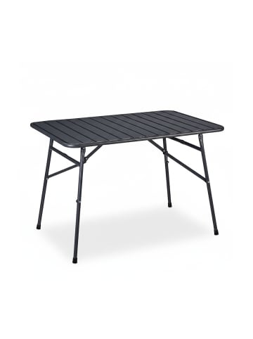 relaxdays Gartentisch in Anthrazit - (B)110 x (H)74,5 x (T)70,5 cm