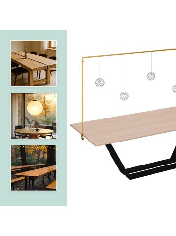relaxdays Tischbogen in Gold